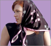 Pure Silk Satin Head Scarf