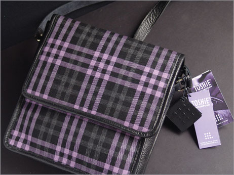 Mackintosh Tartan and Scottish Deerskin Shoulder Bag